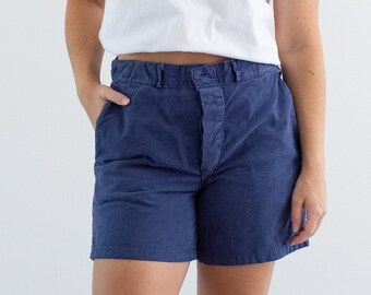 Vintage 30 Waist Blue Denim Shorts | Unisex French Workwear style | S030