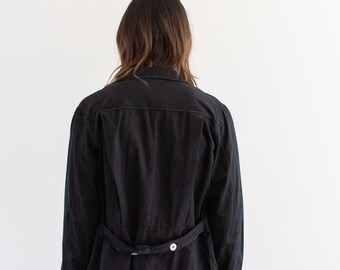 Yohji Yamamoto black asymmetric jacket with double folded