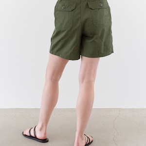 Vintage 25 26 27 28 29 Waist Poly Cotton Green Fatigue Shorts OG 507 Army Shorts Zipper Fly image 9