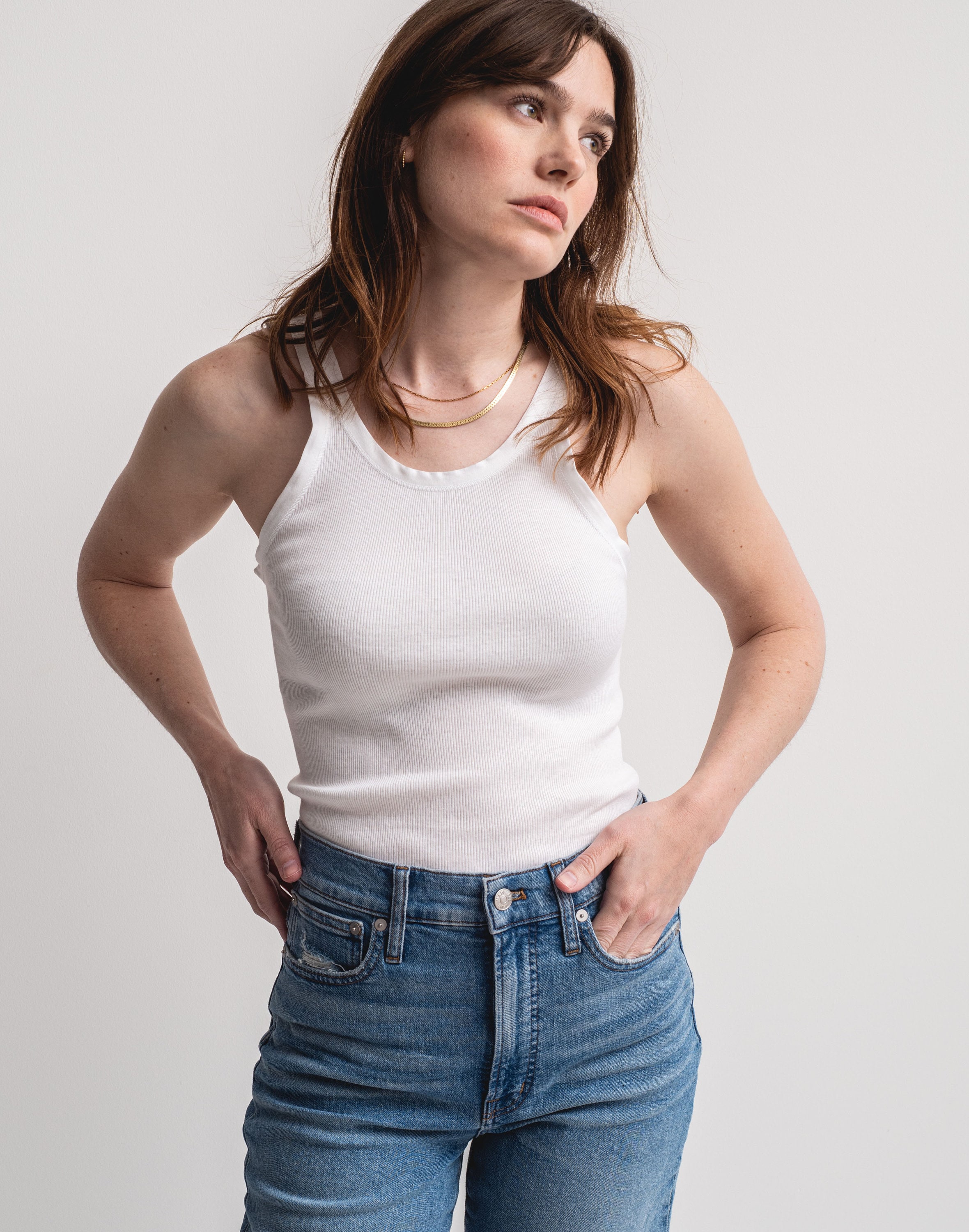 ★ Leey★ SIGNATURE CUBIC TANK TOP WHITE P0000ENP ☆ Leey☆ SIGNATURE CUBIC TANK TOP WHITE P0000ENP Men's Rib