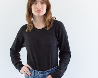 Henley Chemises pour homme en tricot gaufré à manches