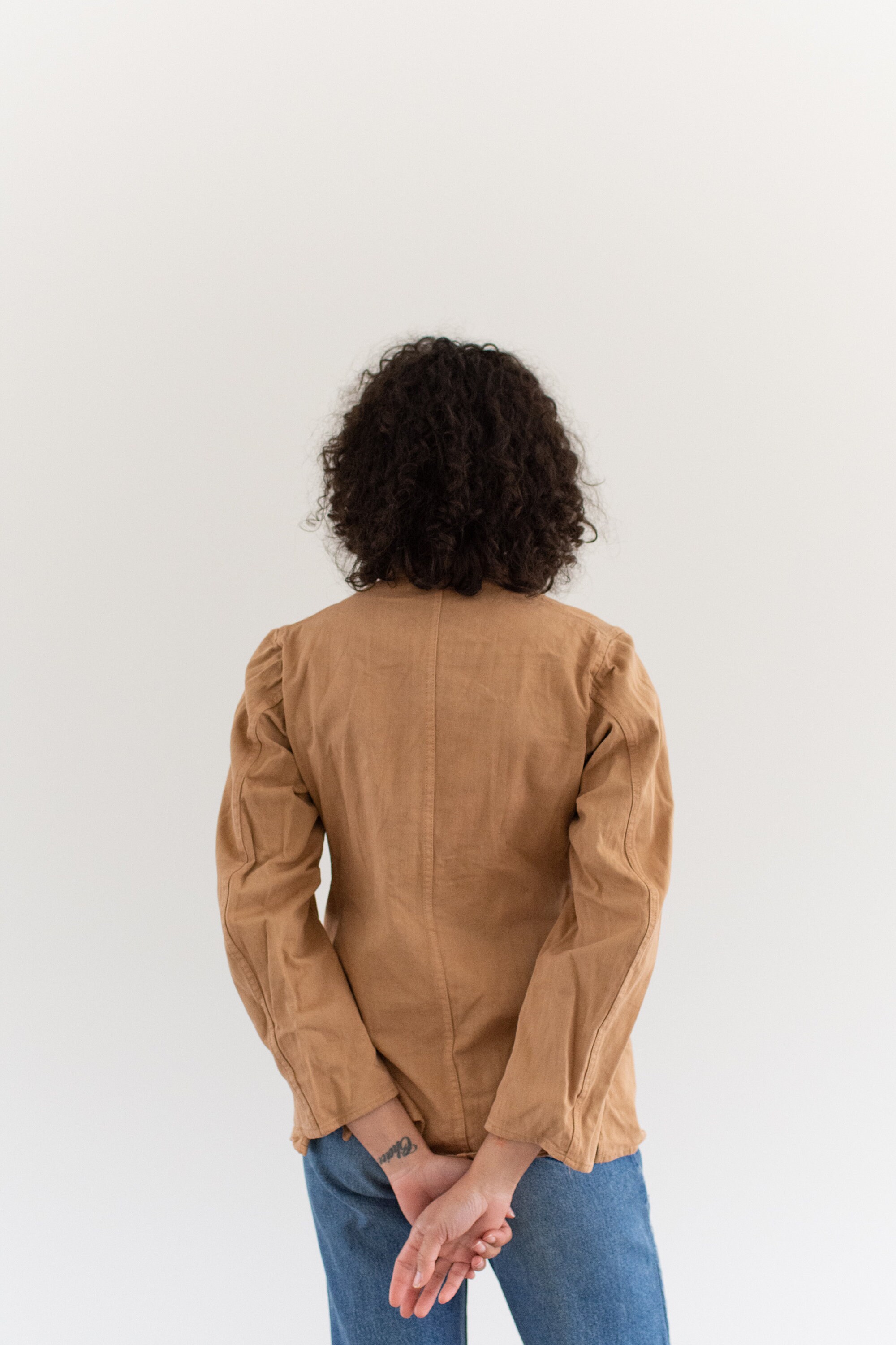 Vintage Overdye Almond Cotton Corozo Overshirt | Jacket