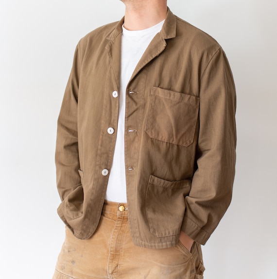 Vintage Mushroom Brown Overdye Chore Jacket | Doub