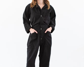 Vintage Overdye Black Coverall | Army Jumpsuit | Flight Suit Studio Ceramic | Boilersuit | S M L | BC012