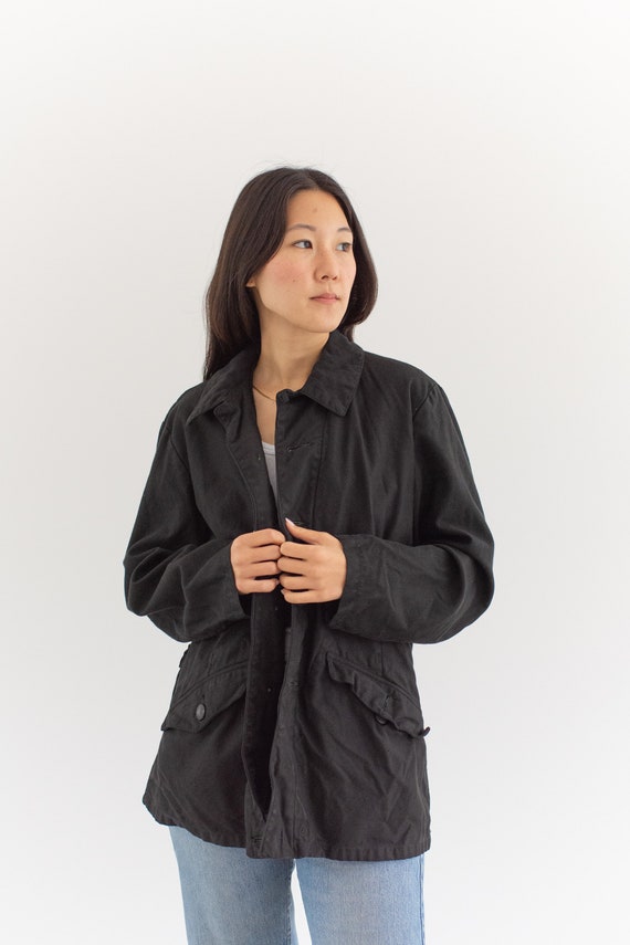 Vintage Black Moleskin Utility Jacket | Unisex Me… - image 2