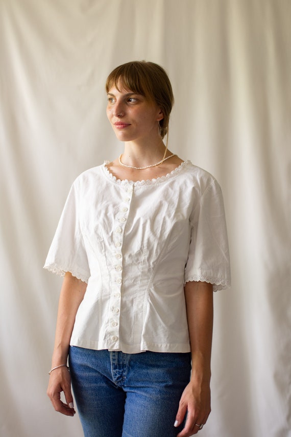 Sourced in France | Vintage Victorian White Cotton
