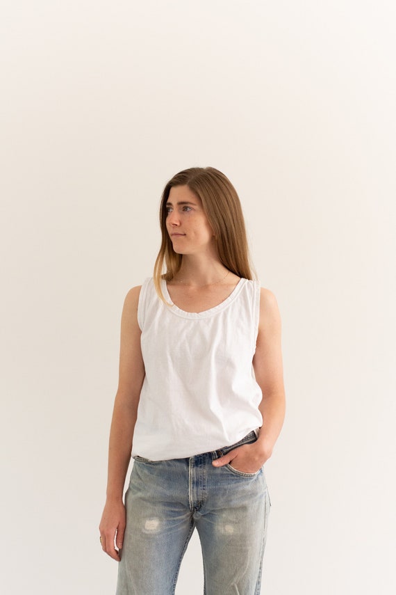 The Corfu Tank | Vintage Tank Top | 100% Cotton Singlet | Unisex Greek Undershirt | XS S M |