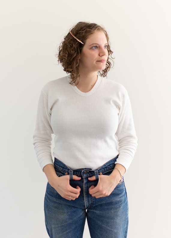 The Vienna Thermal | Vintage Cotton White Ribbed L