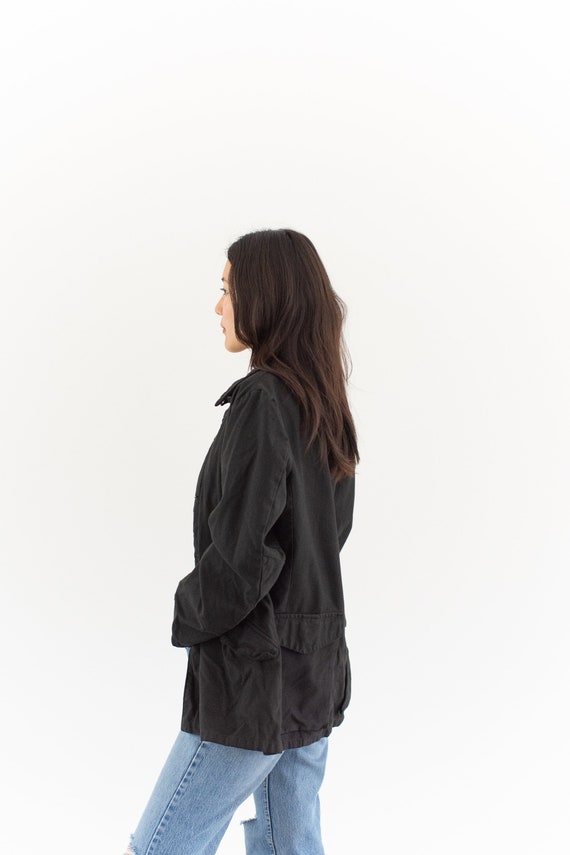 Vintage Black Moleskin Utility Jacket | Unisex Me… - image 3