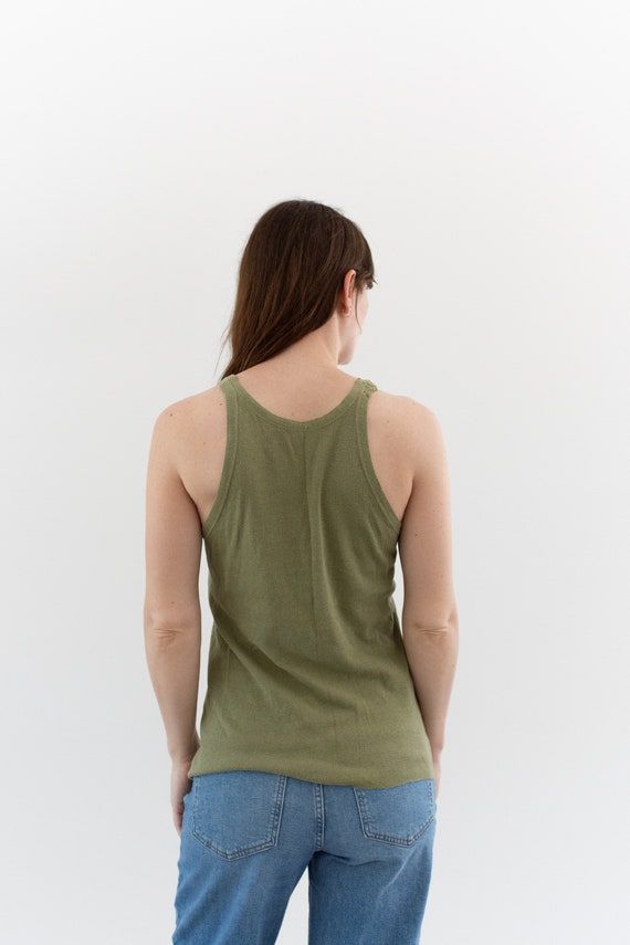 Vintage Olive Green Tank Top | Army Military 40s … - image 6