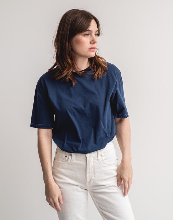 次*〜様 Ringer Tee Blueslate Submarine Seas YELLOW SUBMARINE 'half Floral Rainbow' Unisex Tee