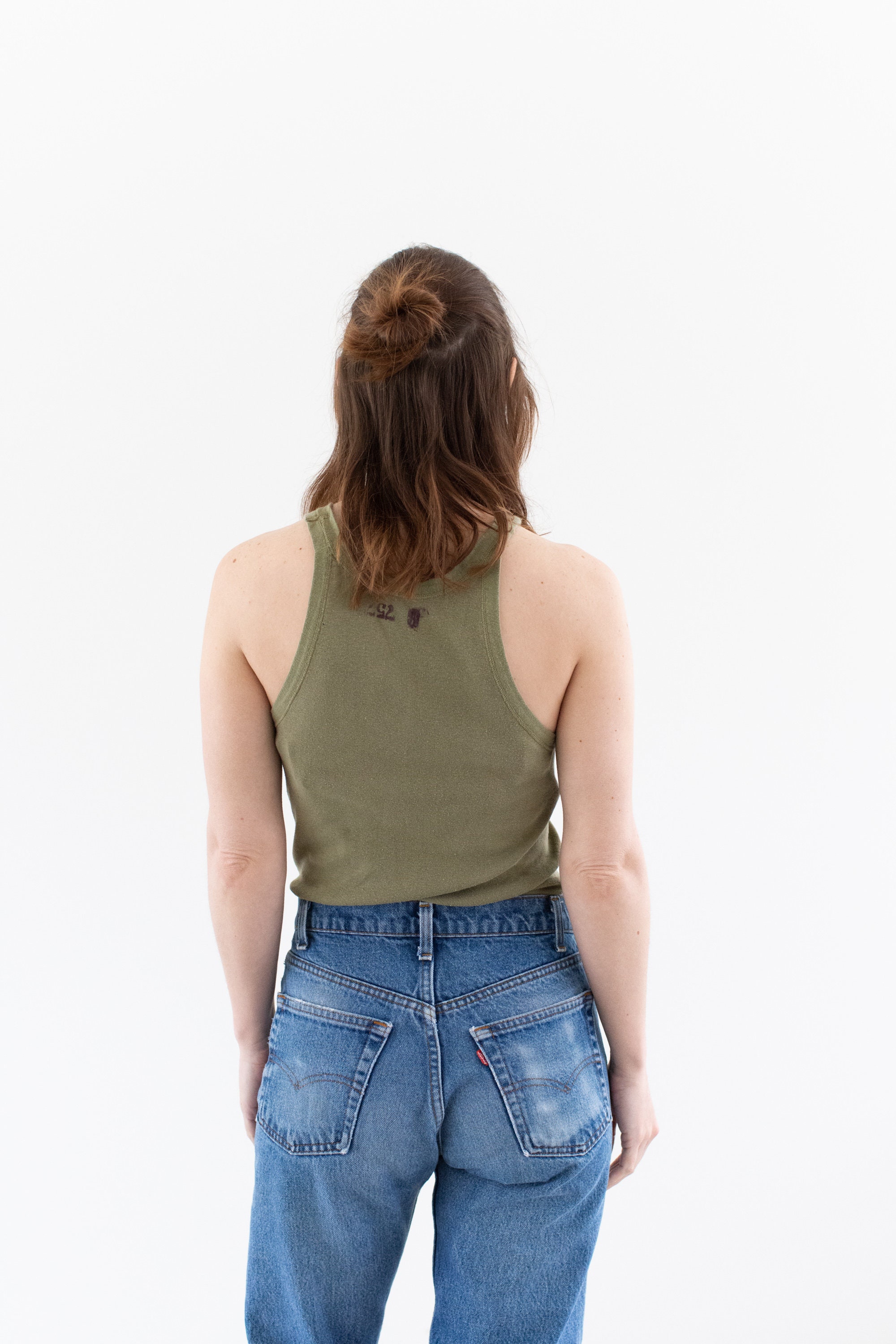 Vintage Olive Green Tank Top Army Military 40s WW2 Etsy