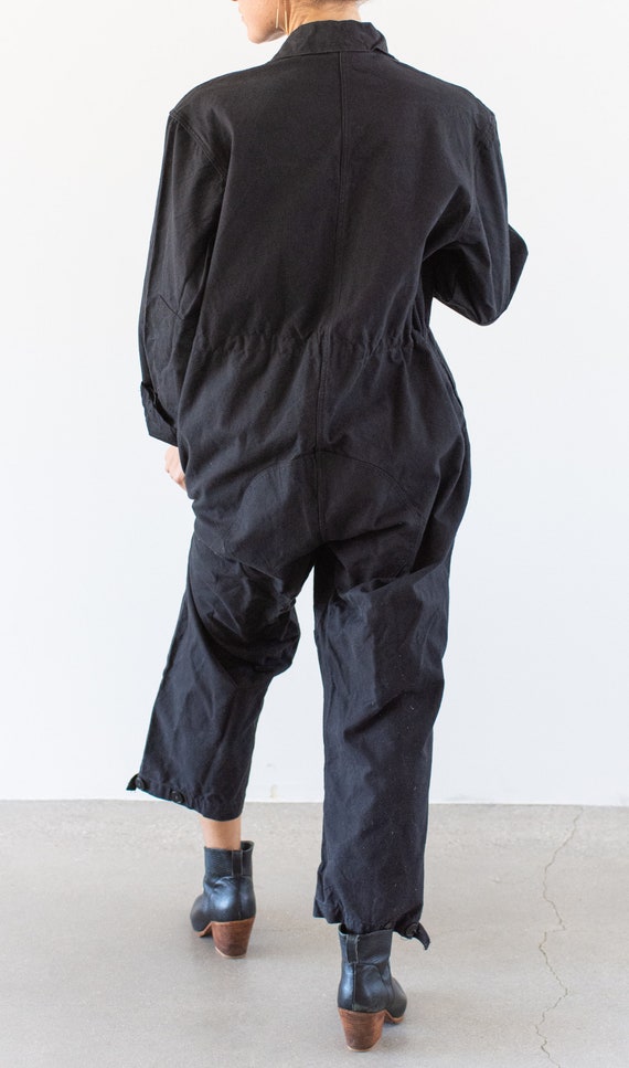 Vintage Black Cotton Canvas Coverall | Jump Suit … - image 7