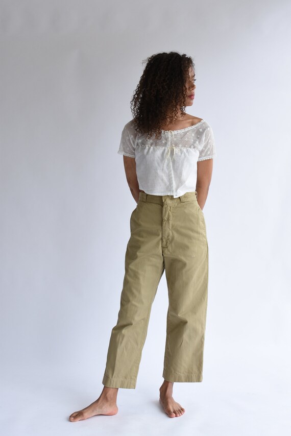 high waist chino pants