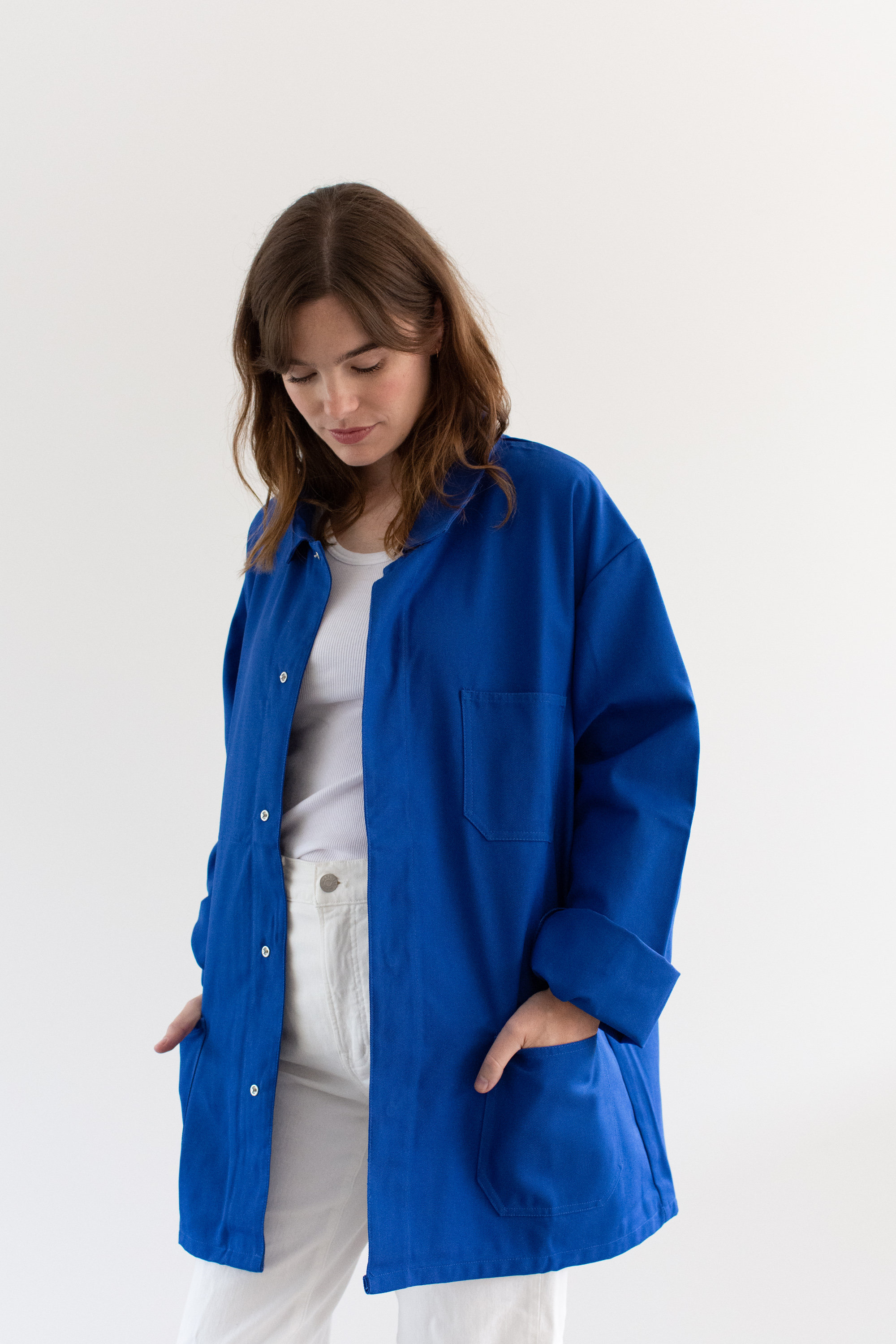 90s French ヴィンテージWork Atelier LOGO Coat 90s French