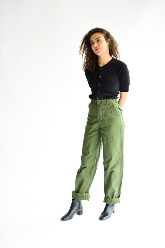 Vintage 25 Waist Army High Waist Pants 