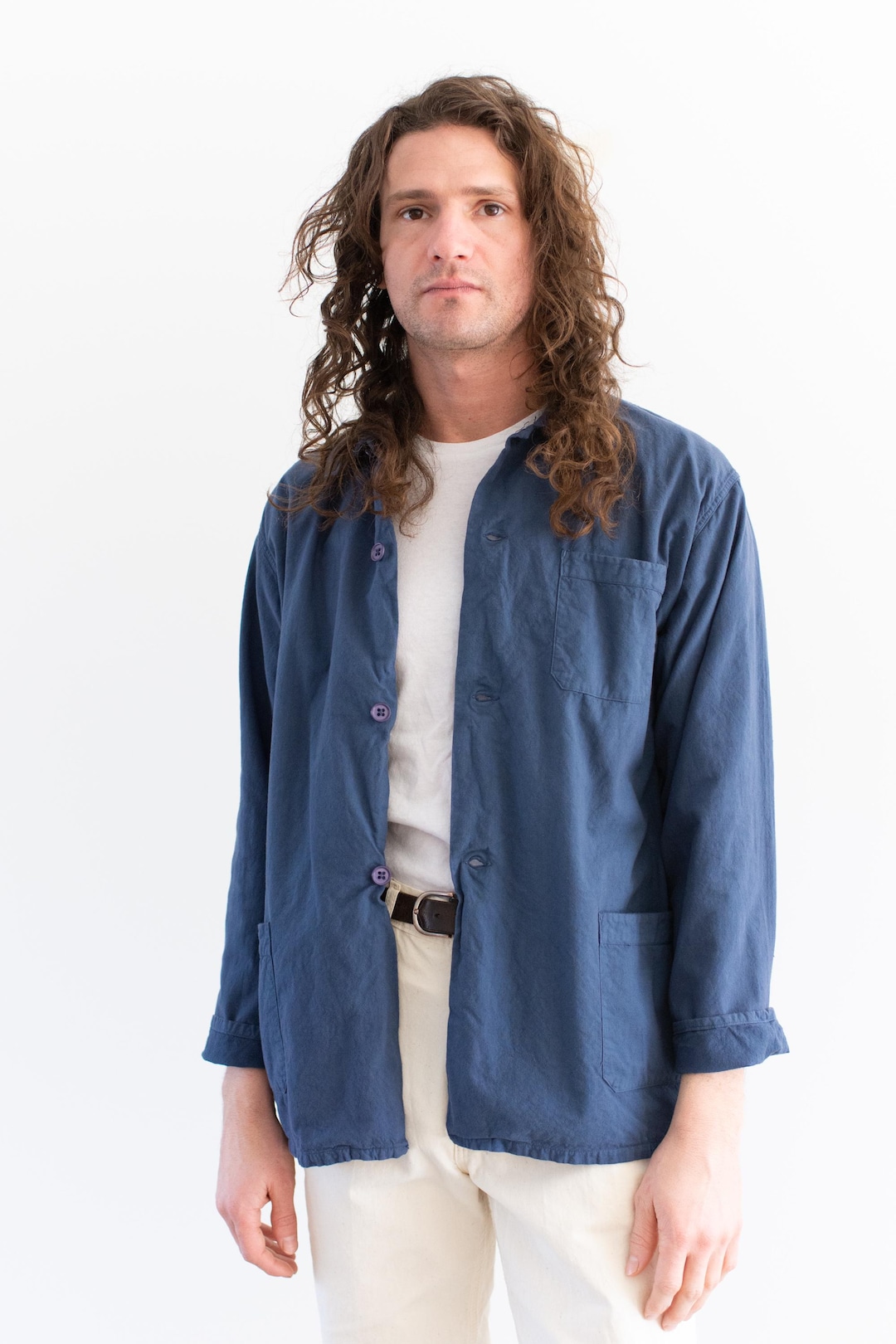 The Montmartre Jacket in Ocean Blue | Vintage 50s 60s France Chore