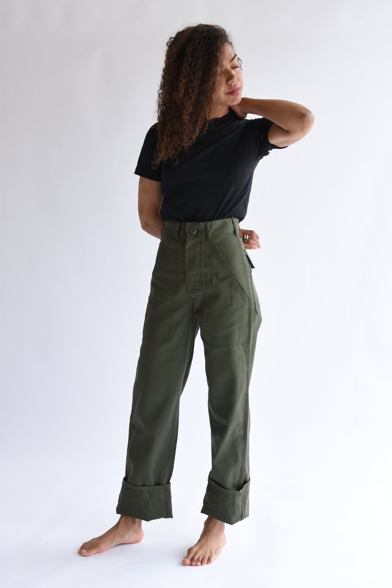 high waist army pants