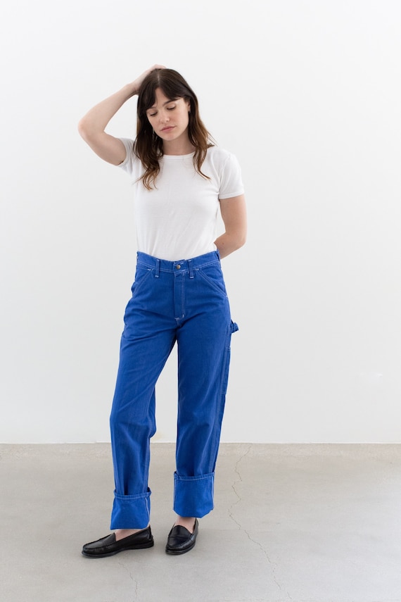 Vintage 27 Waist Matisse Blue Cotton Utility Painter Pants