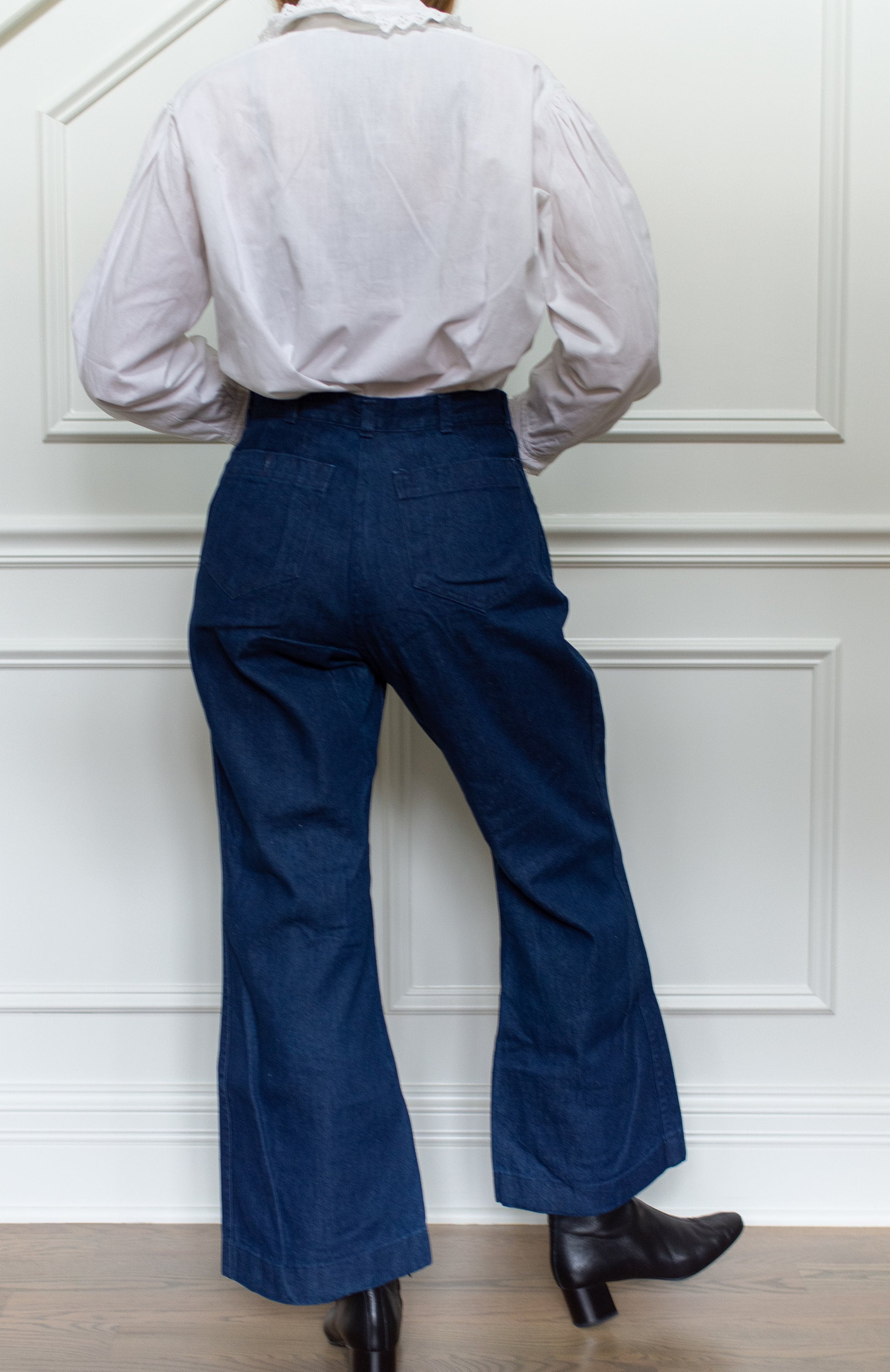 レディース 70s McQUEEN フレアデニムパンツ vintage ベルボトム