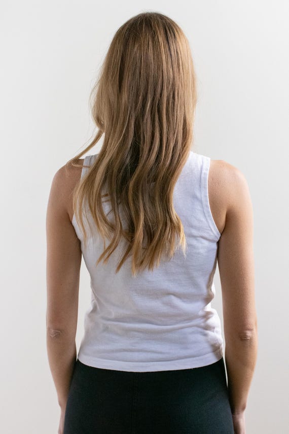 The Budapest Tank | Vintage White Tank Top | 100% Cotton Singlet
