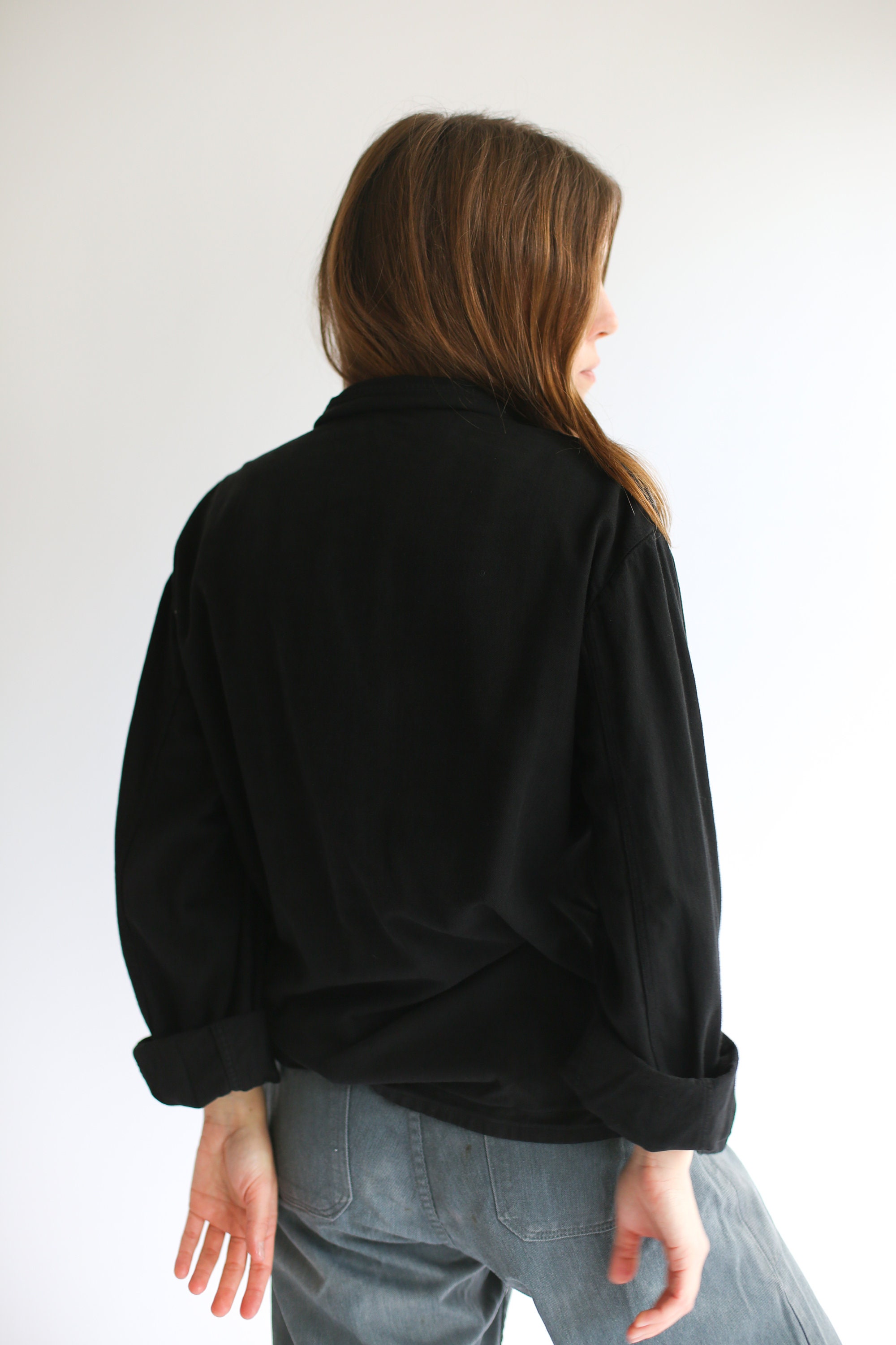 Vintage Overdye Black Flannel Shirt Jacket Striped Pajama | Etsy