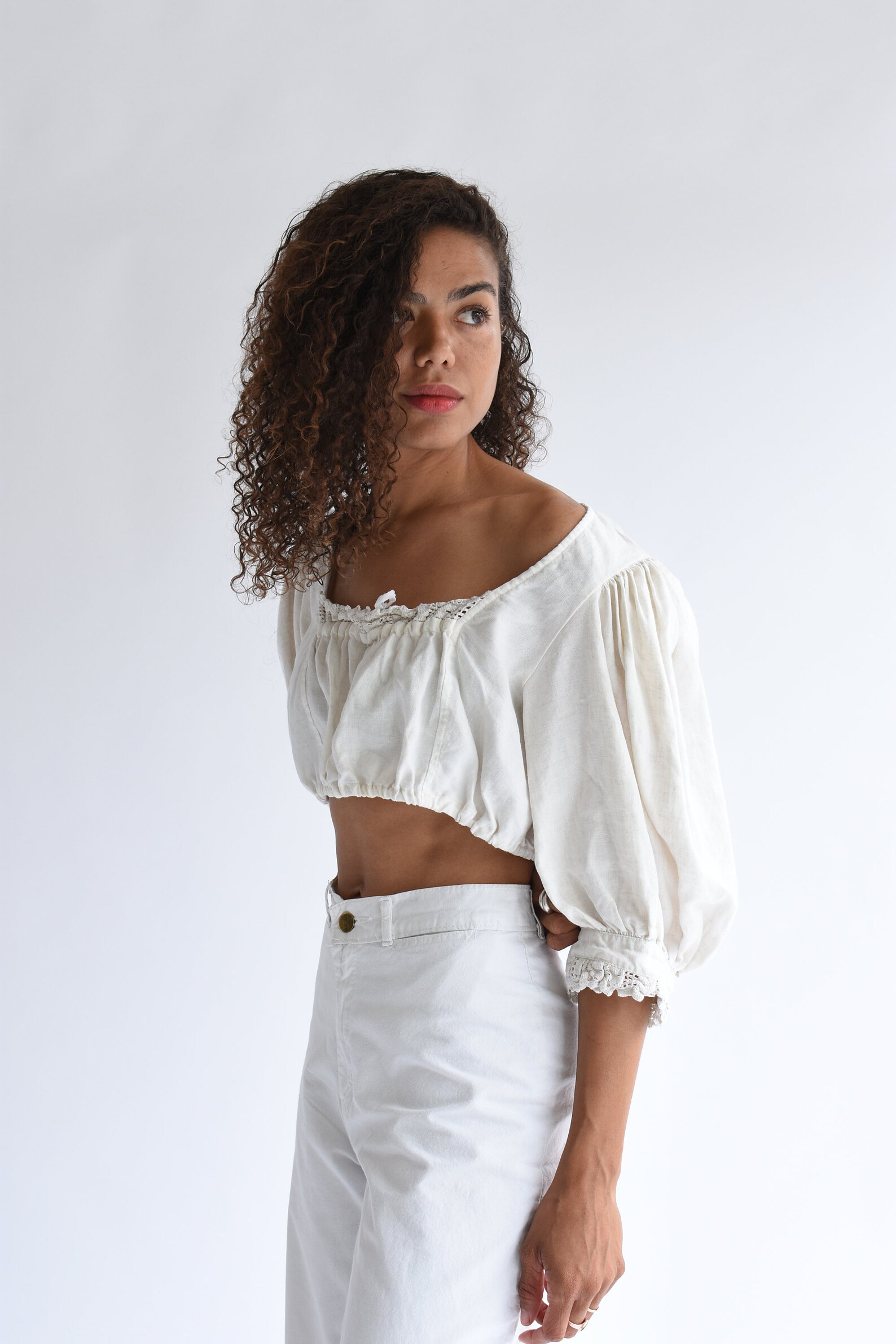 cream linen shirt womens