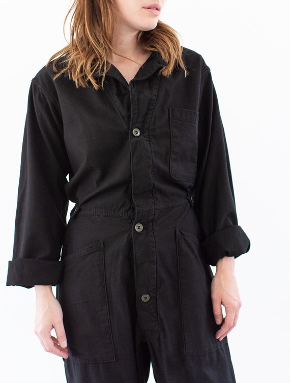 Vintage Overdye Black Coverall | Army Jumpsuit | … - image 3