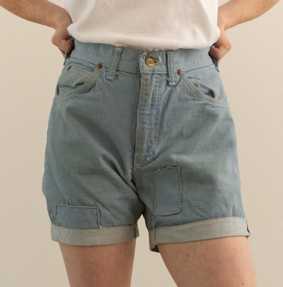 Waist Lee Light Wash Denim Shorts 