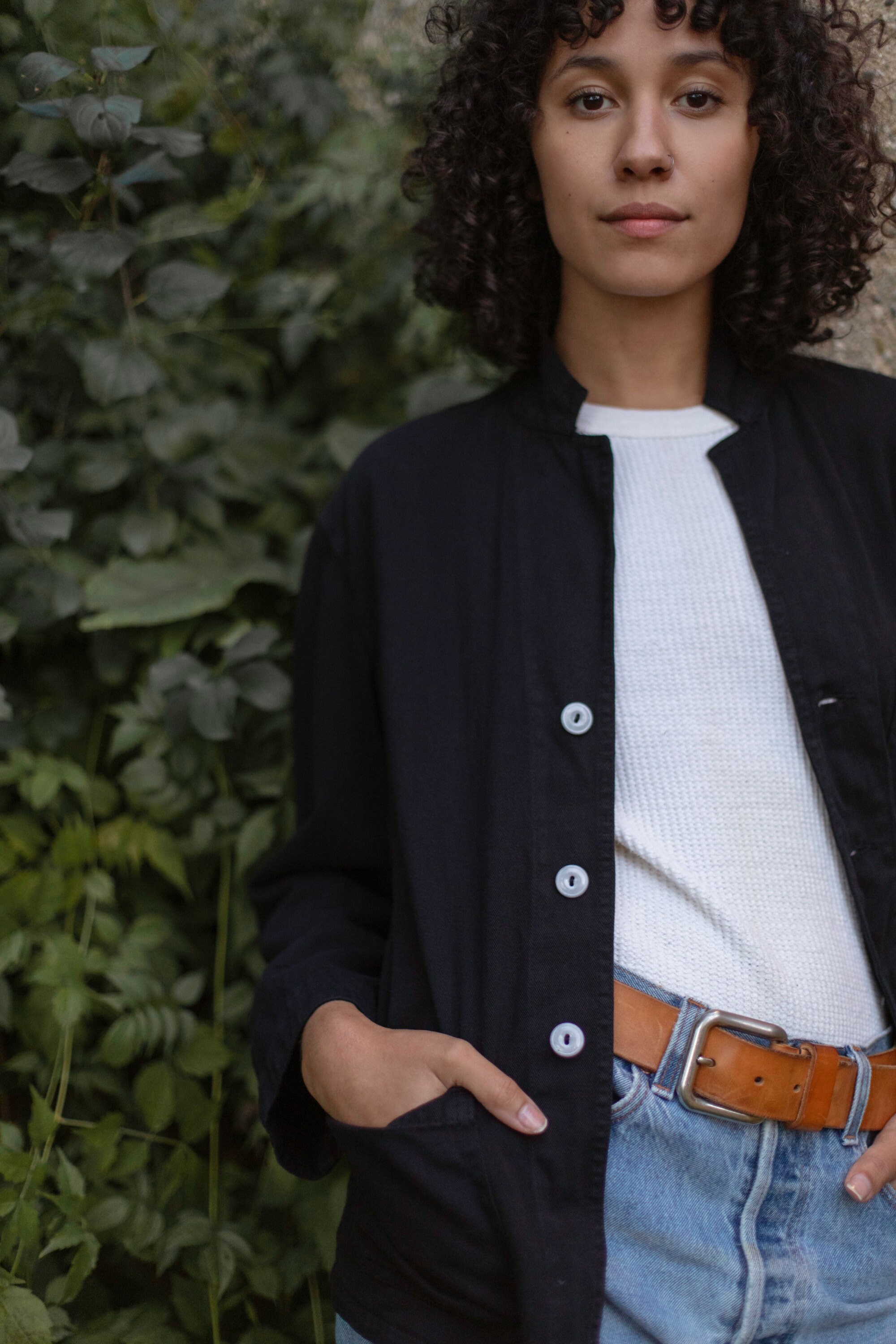 Vintage Black Overdye Classic Chore Jacket | Unisex Square Three 