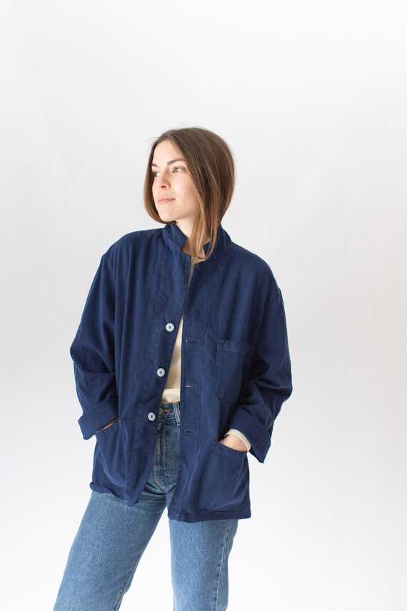 Vintage True Blue Overdye Chore Jacket | Double Po