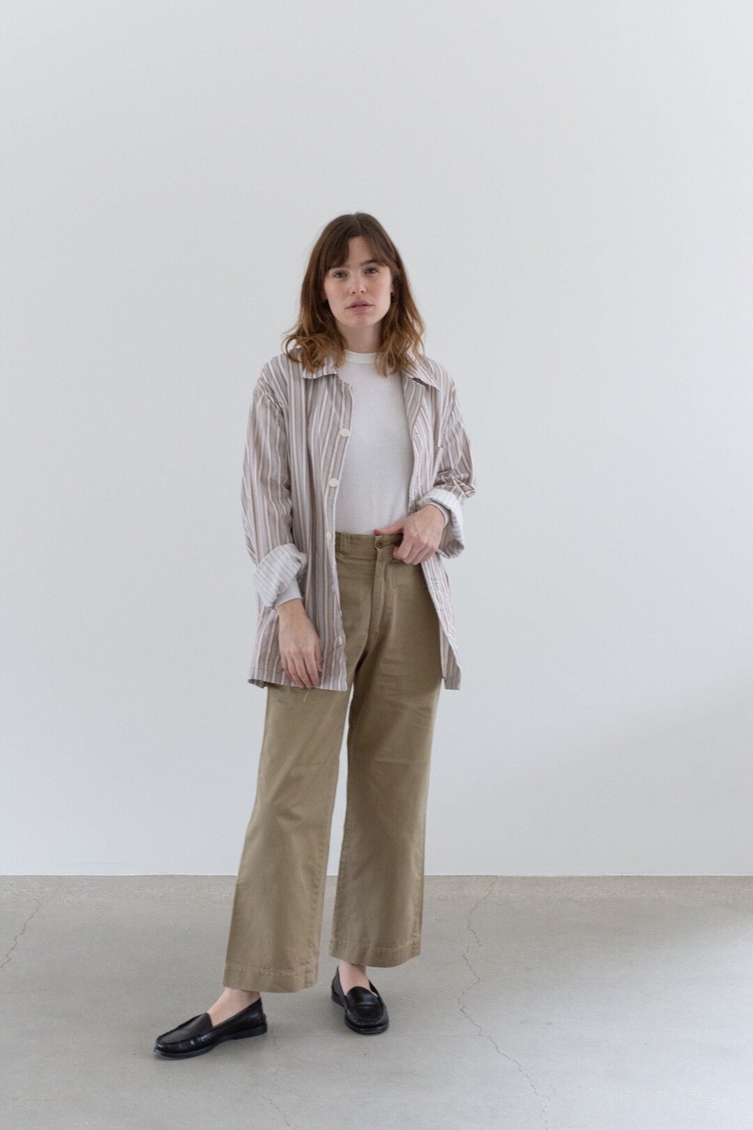 Vintage Red Yellow Striped Shirt Jacket Unisex Flannel Stripe Cotton