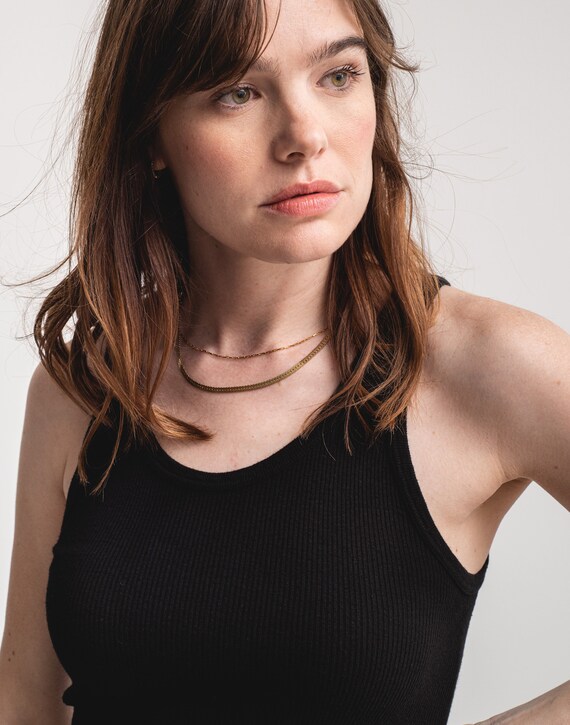 The Corsica Tank in Black | Vintage Rib Knit Tank… - image 5