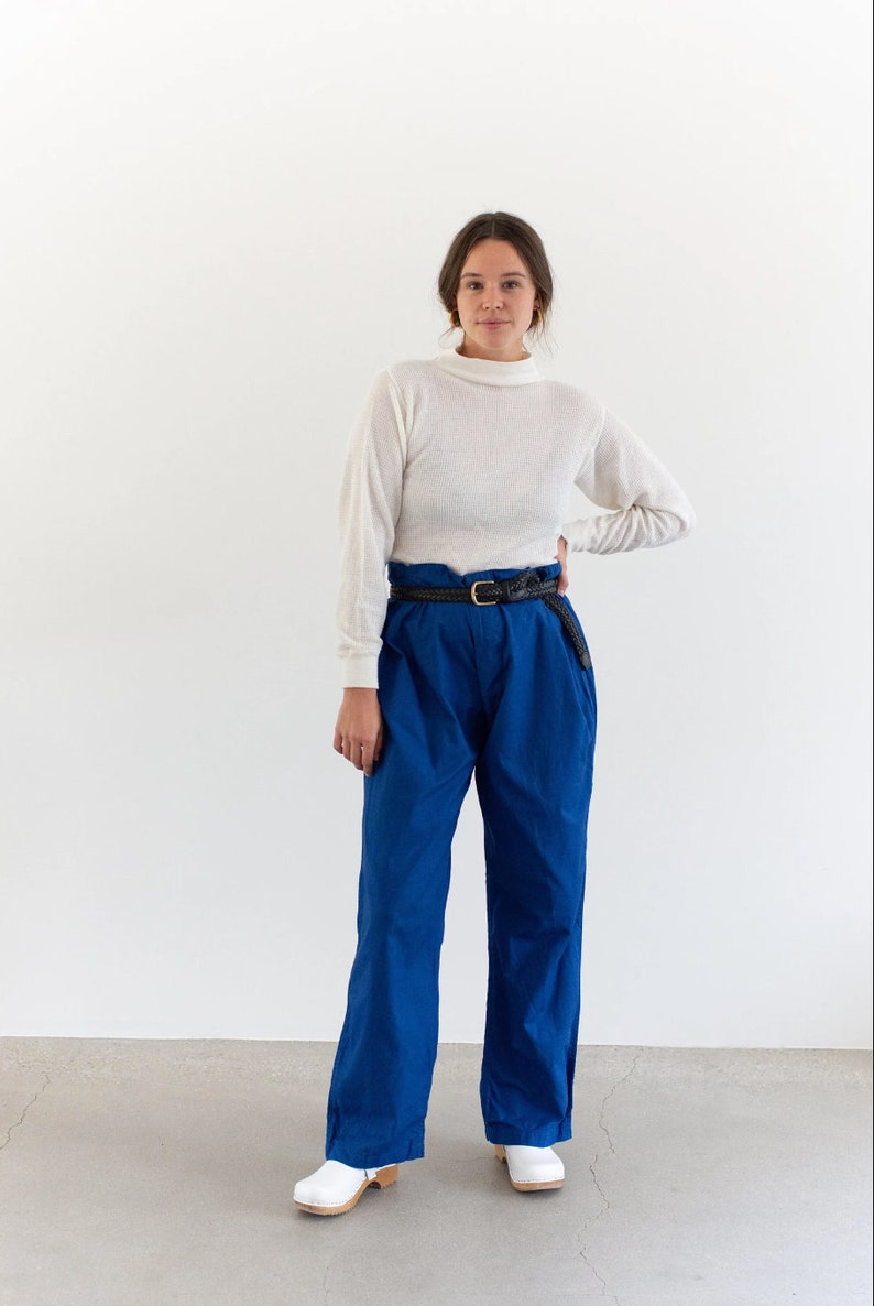Vintage 29-41 Taille Matisse Blaue Arbeitshose Hose Unisex Leichte Baumwollhose mit hoher Taille Hellblaue Chino-Taille 33-41" Waist