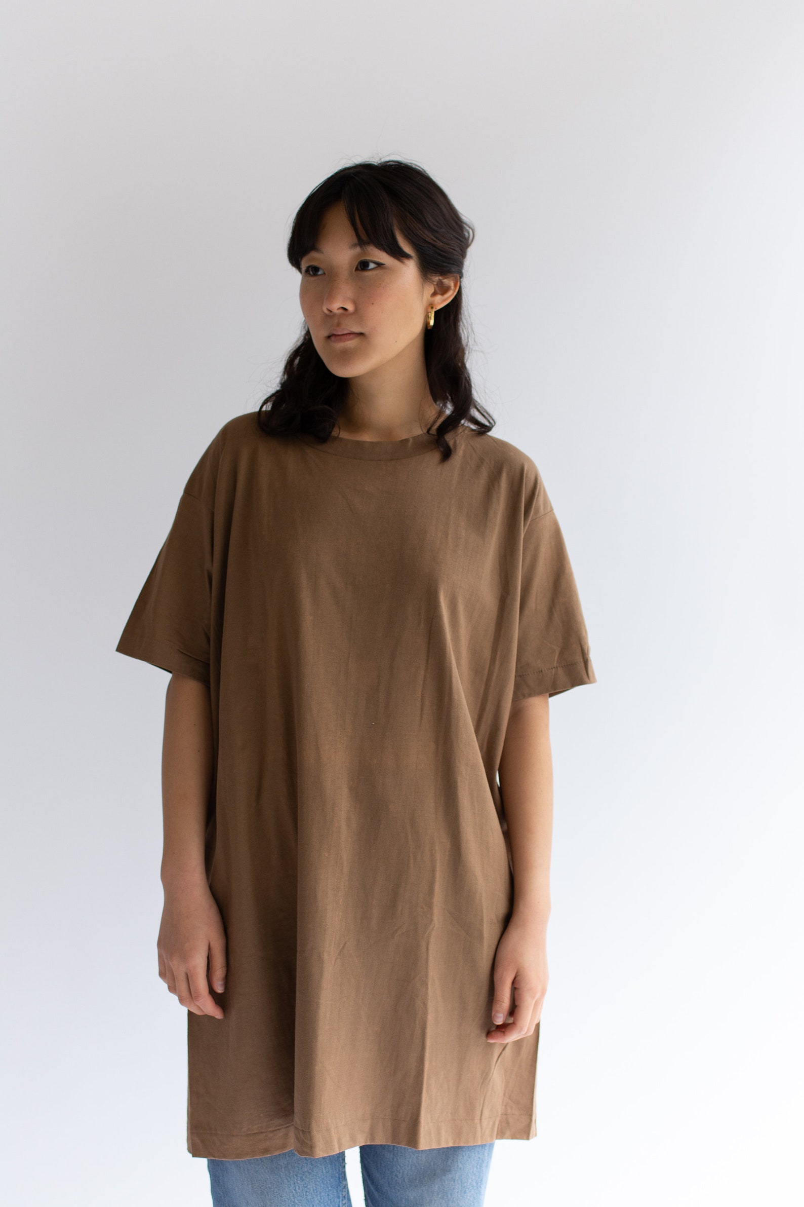 dark brown t shirt dress