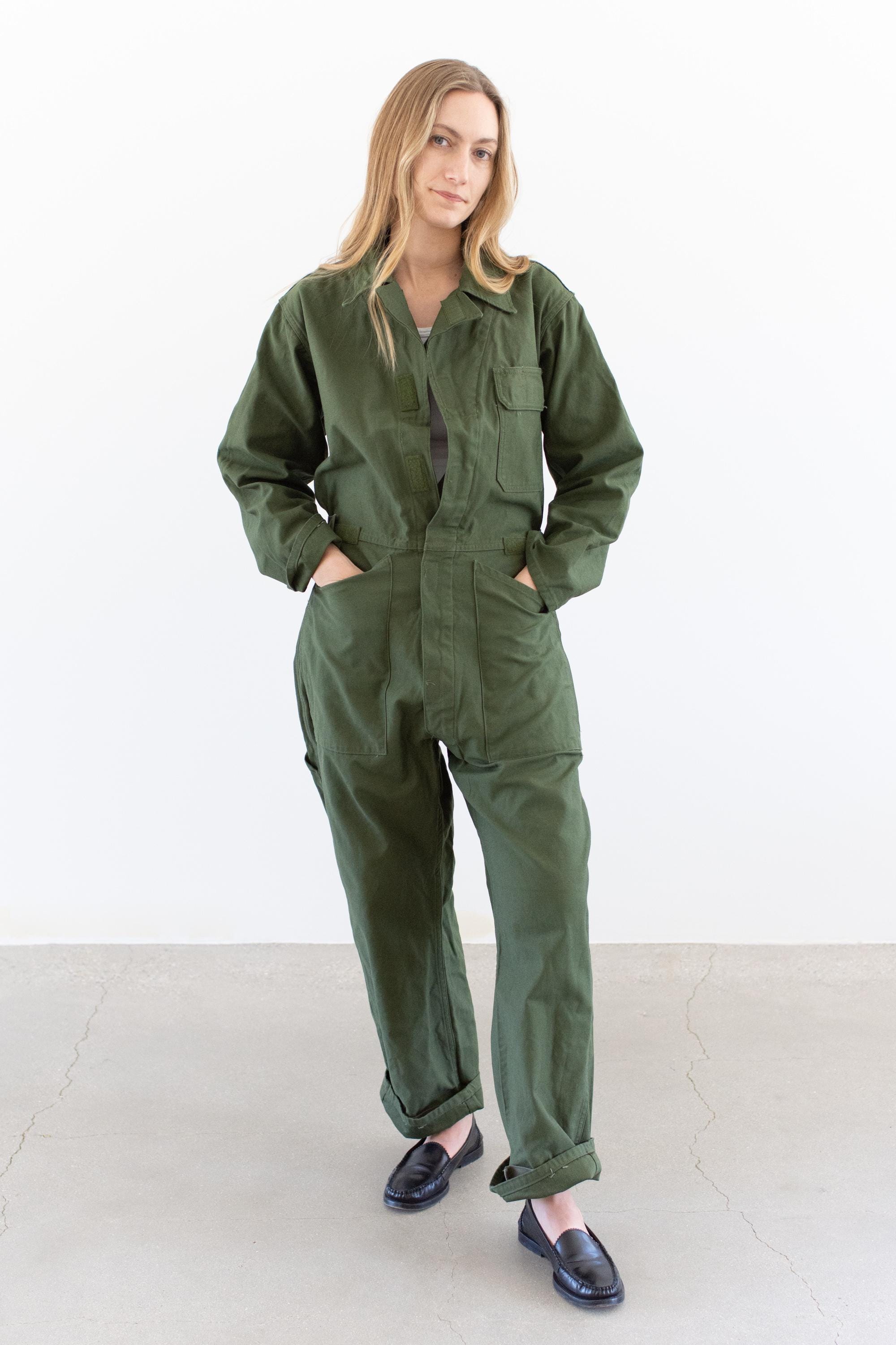 French Army | Vintage 1970s Military Jumpsuit | Khaki