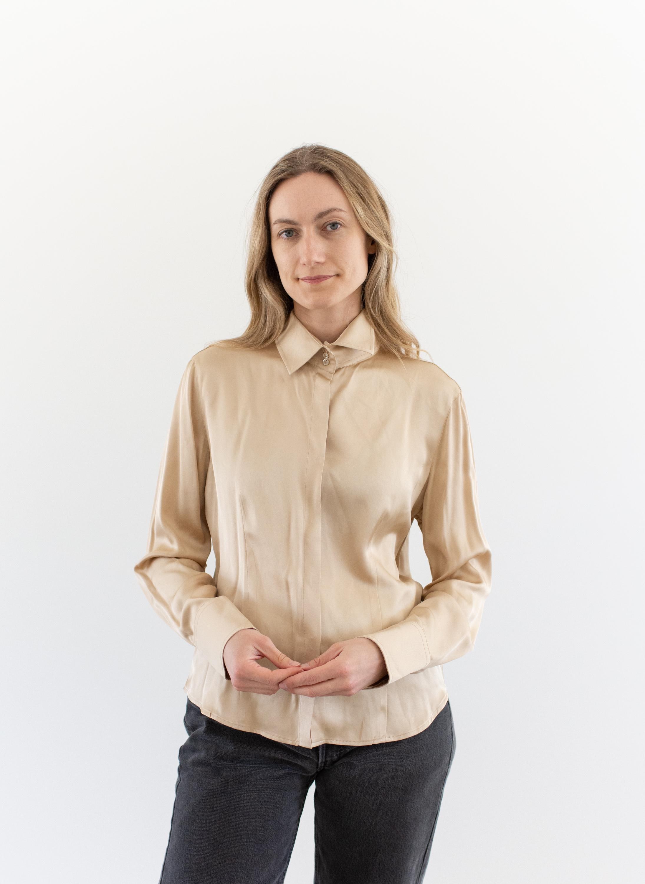 トップス 80s Giorgio Armani rayon shirt 80s Giorgio Armani Rayon Silk Shirt Vintage Armani Blouse - Etsy