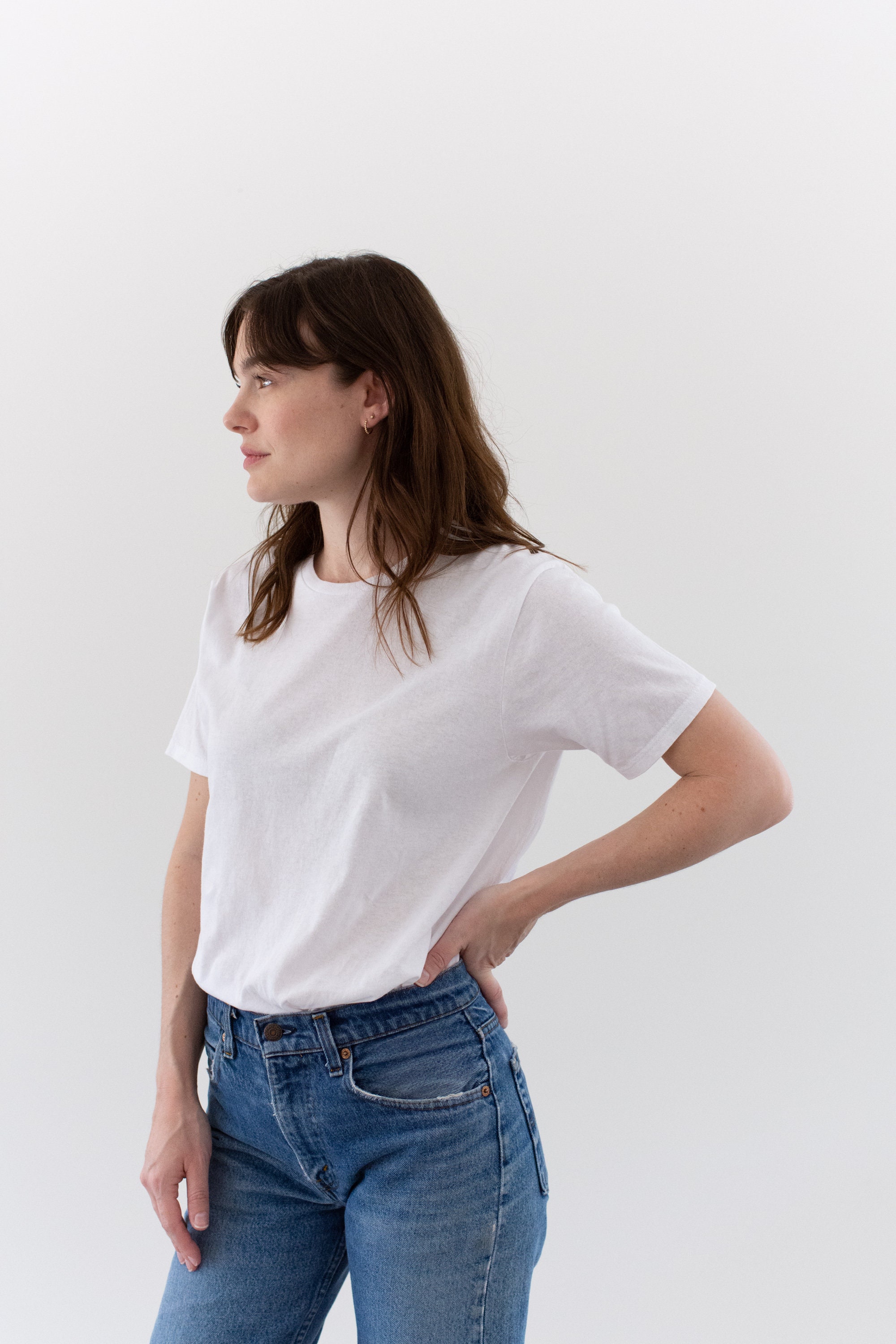 The Marseille Tee | Super Soft Deadstock Secondhand Modern Cotton White Crew Neck Tee T Shirt | XS S M |