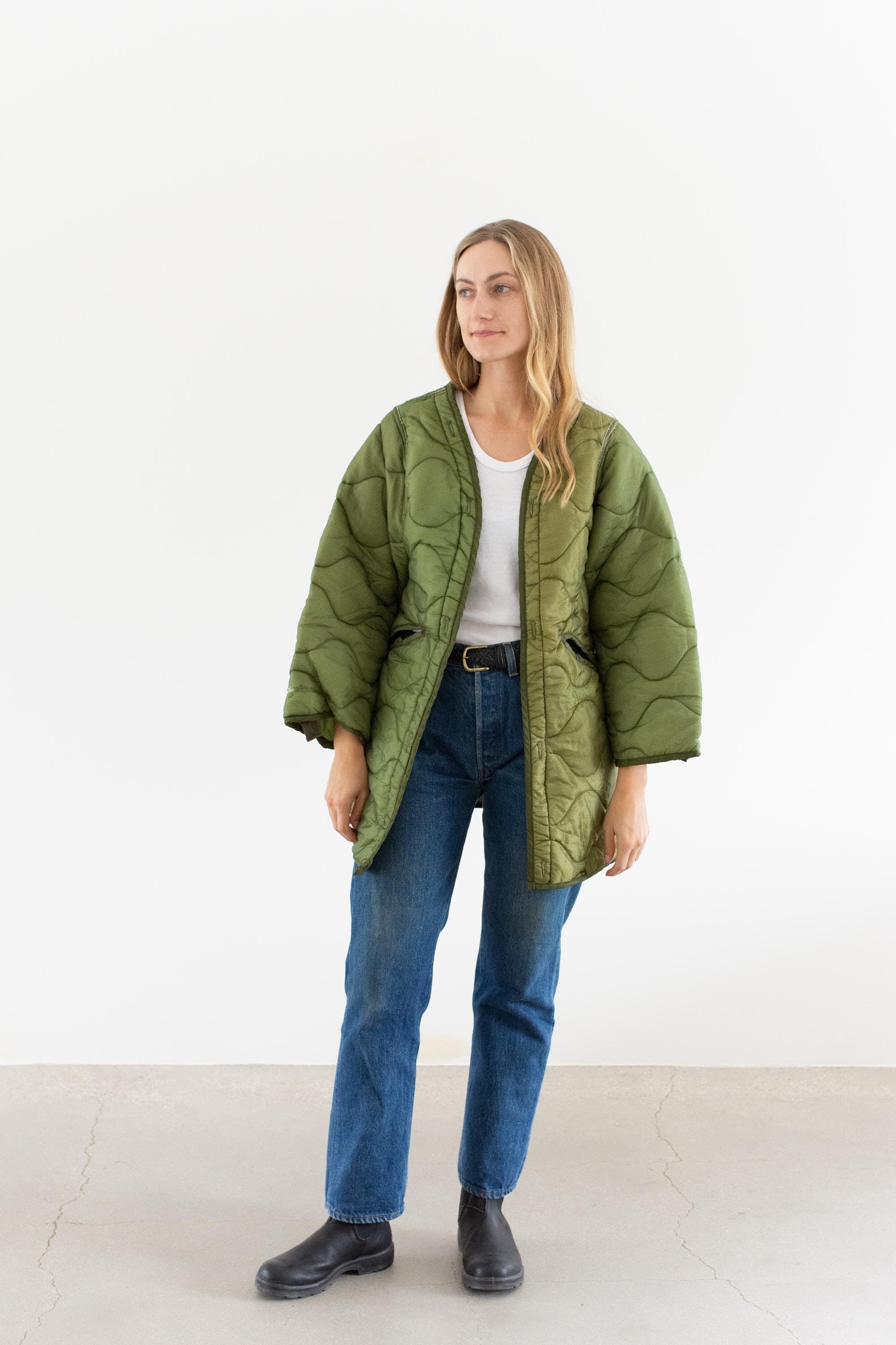 ジャケット・アウター vintage linercoat G4000 VINTAGE JACKET // 90's Funky Patchwork Pleated Floral