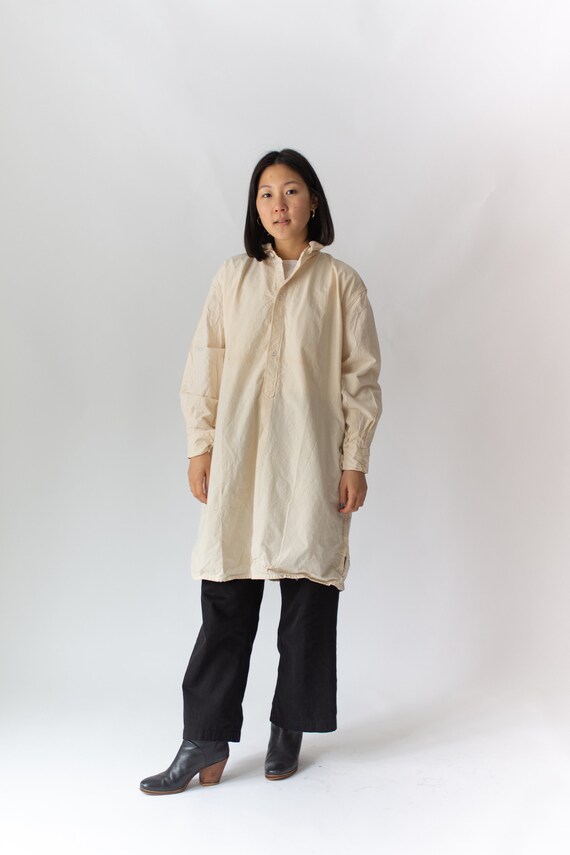 Vintage Cream Ecru Popover Tunic Shirt | 50s Artis