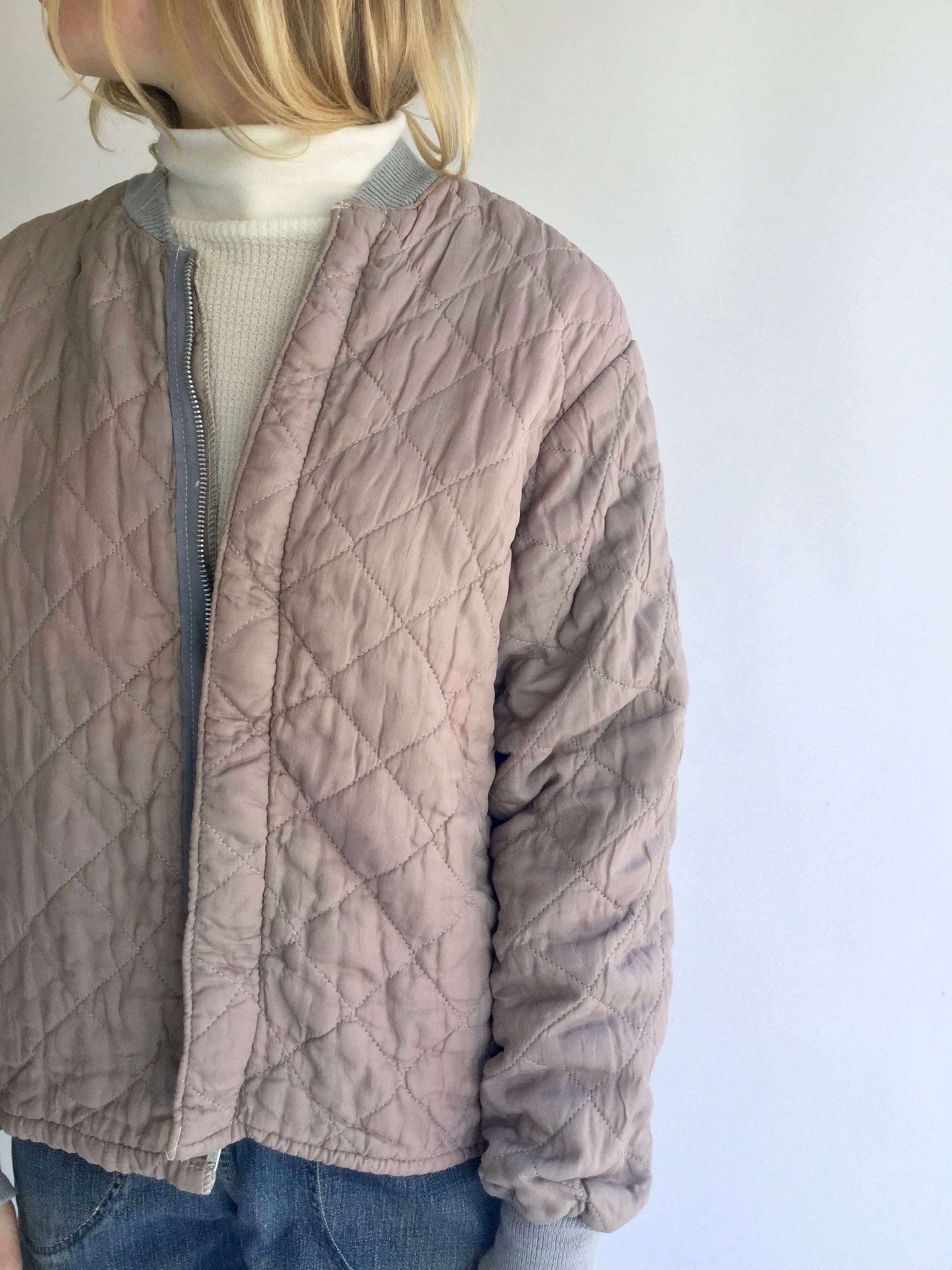 Vintage Purple Lavender Liner Jacket | Military Jacket | Quilted