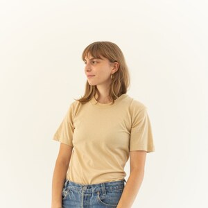 The Malaga Tee Sand Tee Shirt Crewneck 100% Cotton Layer T-Shirt S image 7