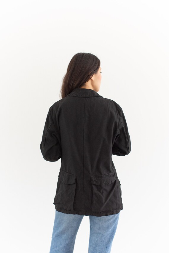 Vintage Black Moleskin Utility Jacket | Unisex Me… - image 4