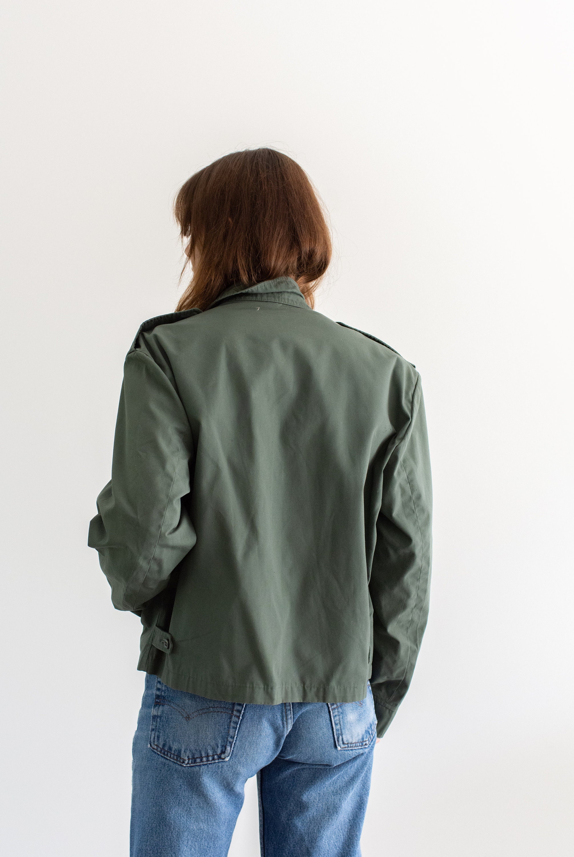 Vintage Sage Green Zipper Jacket | Unisex Ceiling Zero