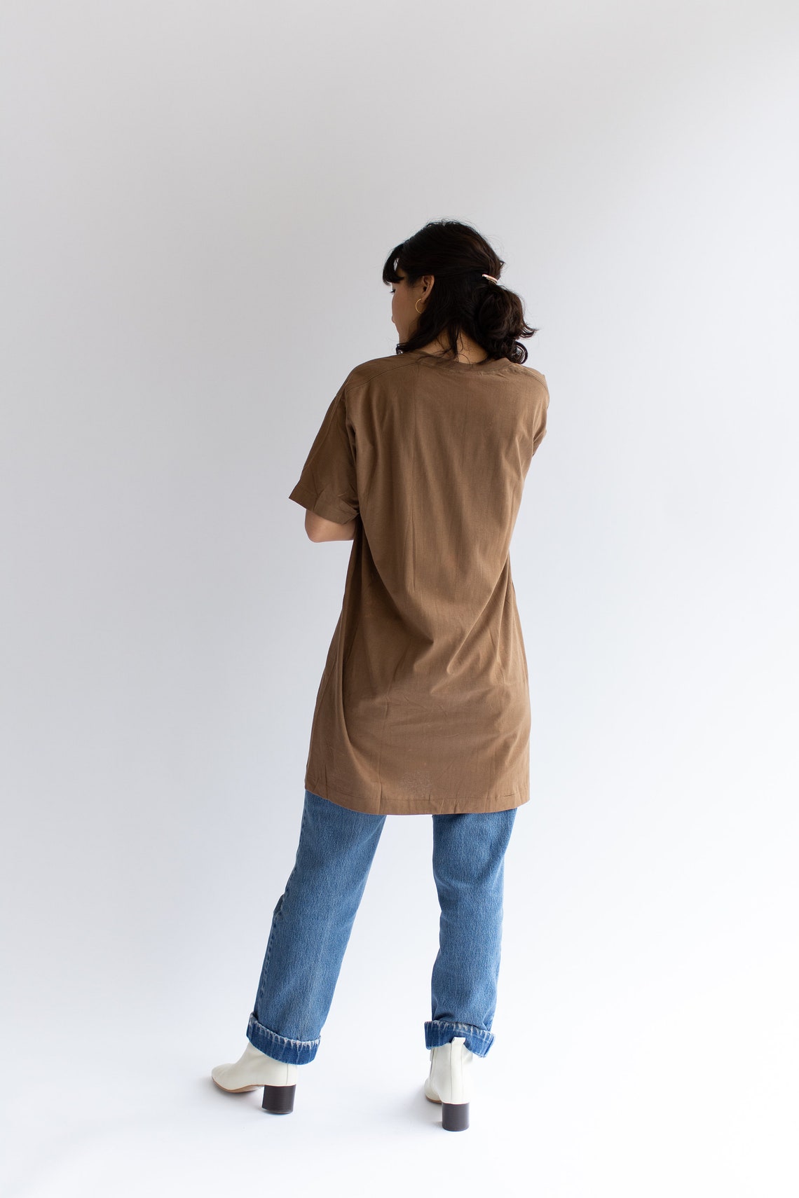 dark brown t shirt dress