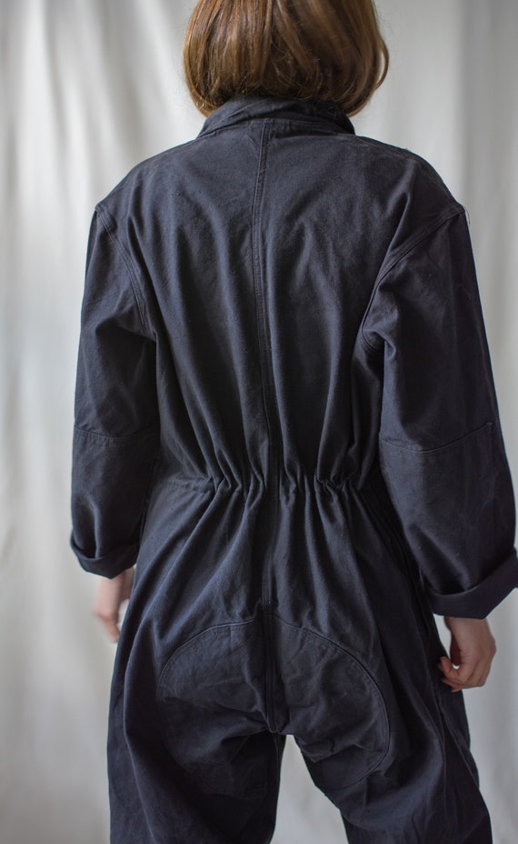 Vintage Black Cotton Coverall | Jump Suit Jumpsui… - image 8