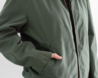 Vintage Sage Green Zipper Jacket | Unisex Ceiling Zero Blauer