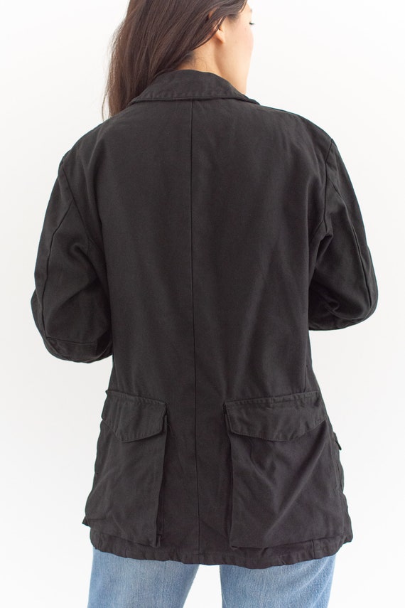 Vintage Black Moleskin Utility Jacket | Unisex Me… - image 5