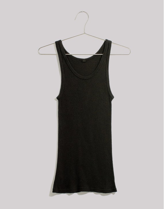 The Corsica Tank in Black | Vintage Rib Knit Tank… - image 6