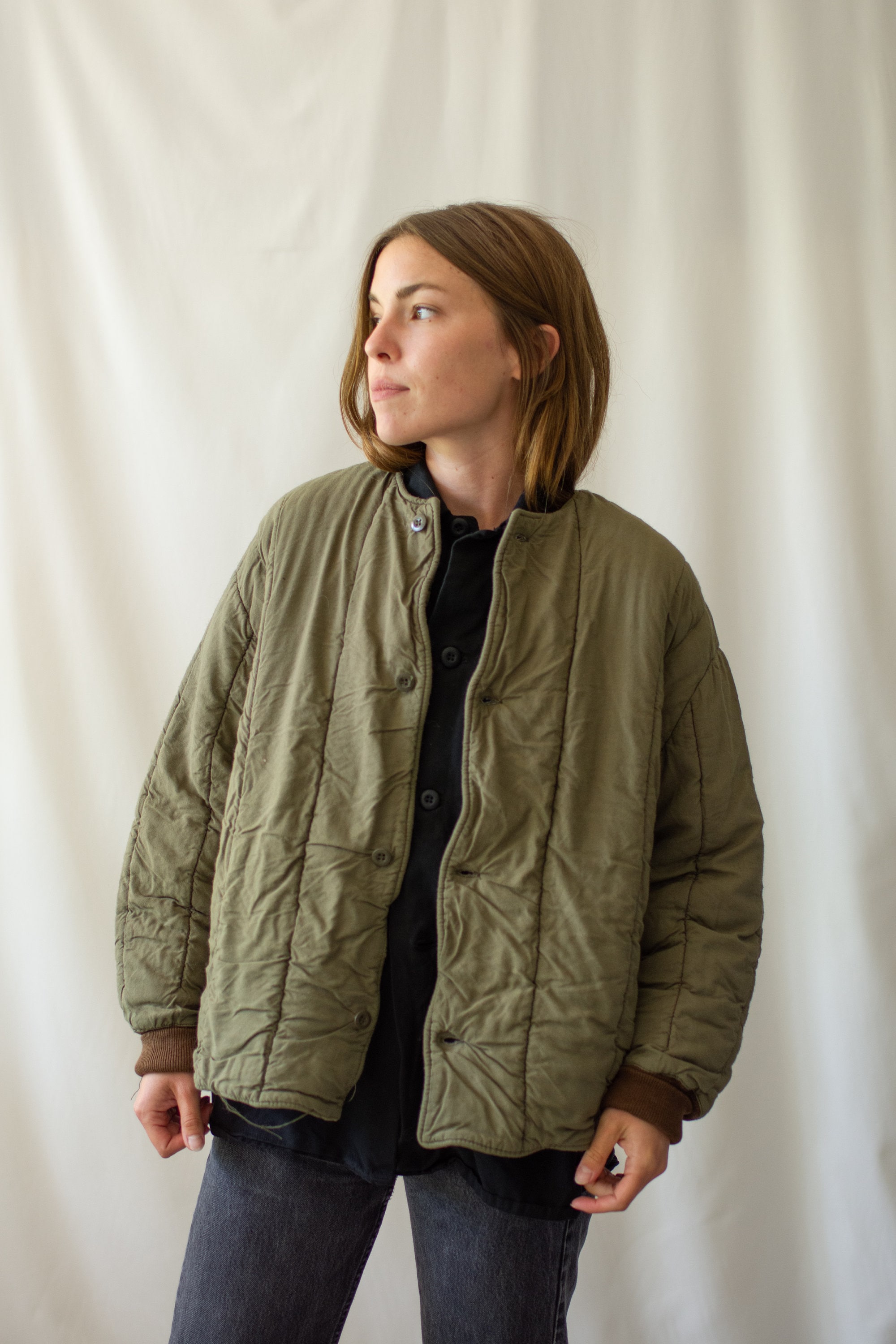 ジャケット・アウター 90s renagate lining blanket cotton jaket Vintage 90s Army Green Liner Jacket (XXL/XXXL) – Rebalance